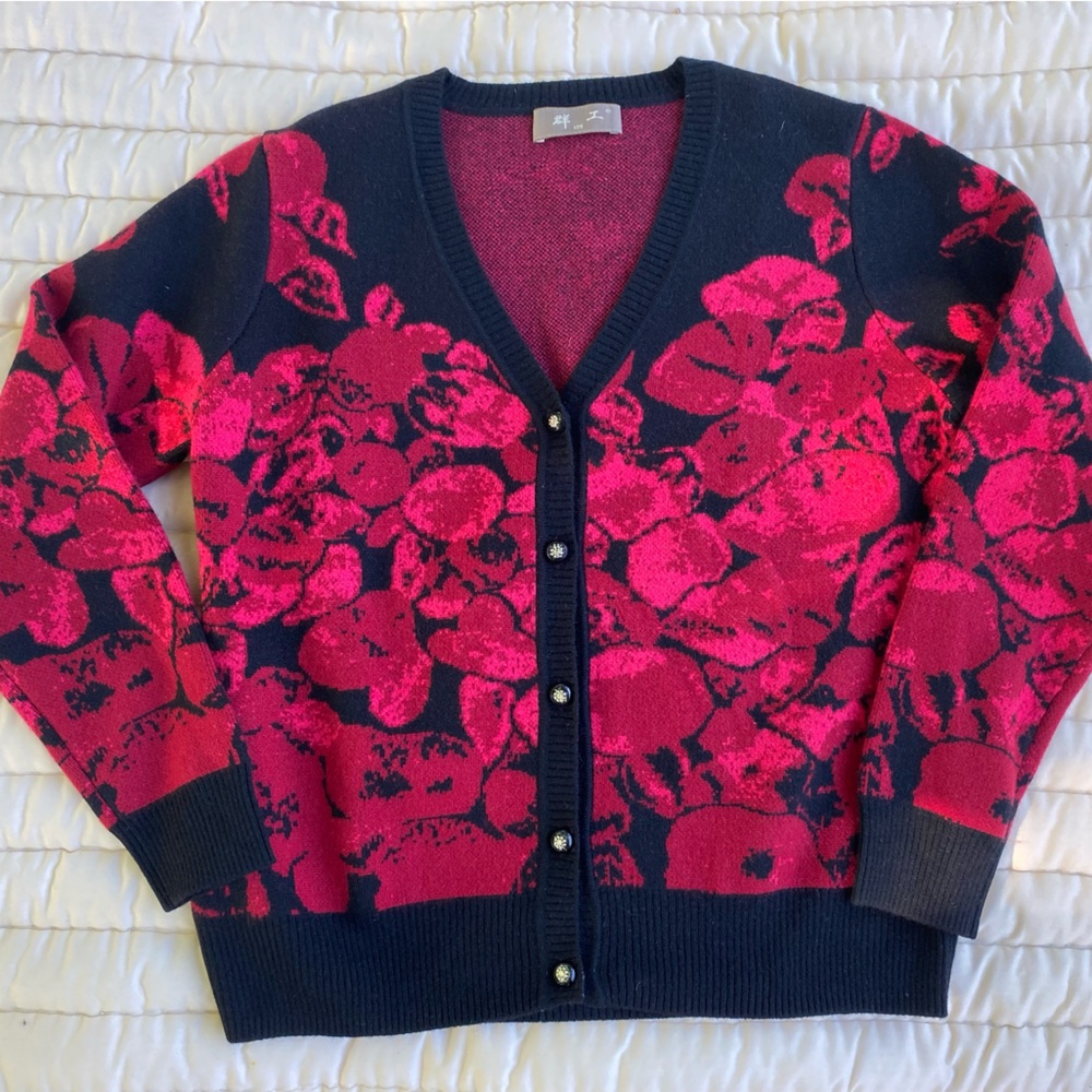 Vintage Chinese Cashmere Cardigan